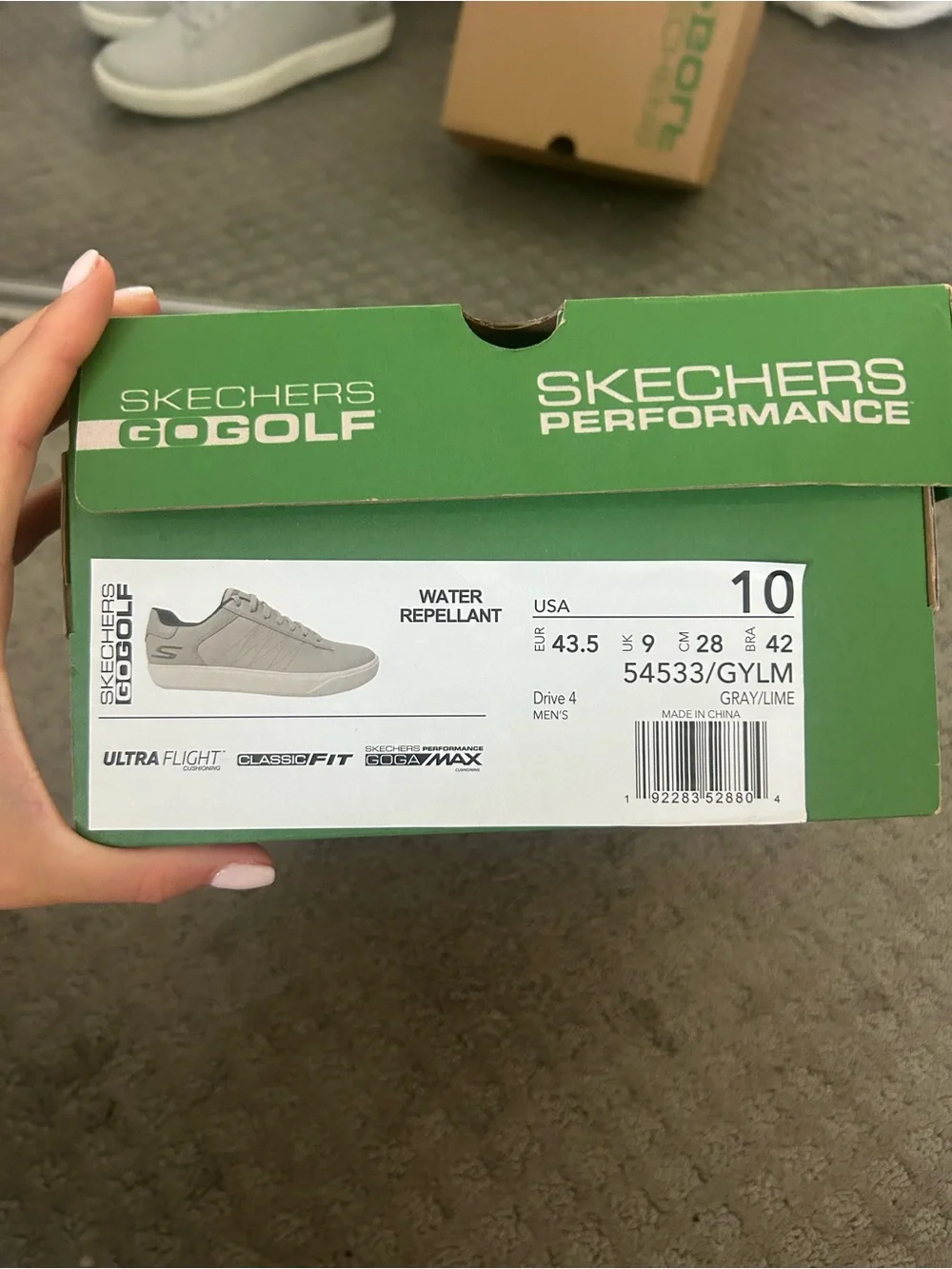 Skechers Men's Gray Low-Top Golf Sneakers
